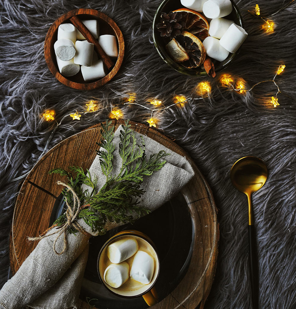 Коледна украса "Направи си сам": сушени плодове и блатове, лампички